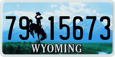 WY license plate 7915673