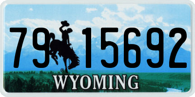 WY license plate 7915692