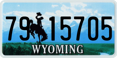 WY license plate 7915705
