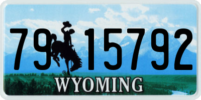 WY license plate 7915792