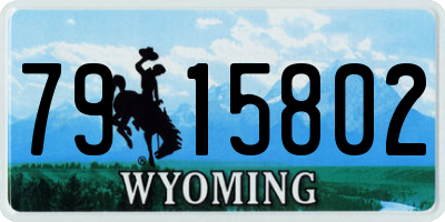 WY license plate 7915802