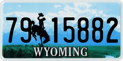 WY license plate 7915882