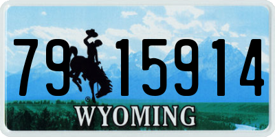 WY license plate 7915914