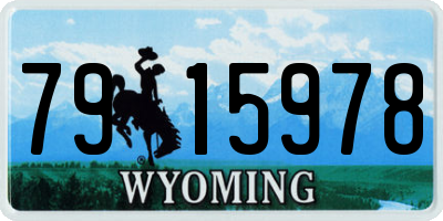 WY license plate 7915978