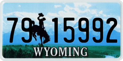 WY license plate 7915992