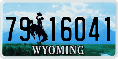 WY license plate 7916041