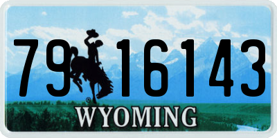 WY license plate 7916143