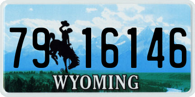 WY license plate 7916146
