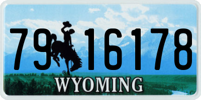 WY license plate 7916178