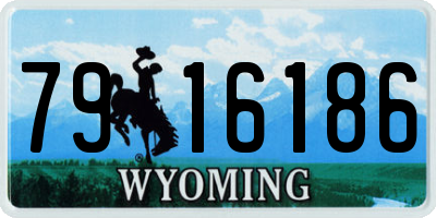 WY license plate 7916186