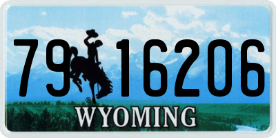 WY license plate 7916206
