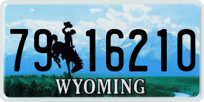 WY license plate 7916210