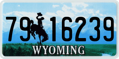 WY license plate 7916239
