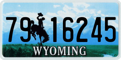 WY license plate 7916245