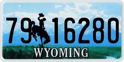 WY license plate 7916280