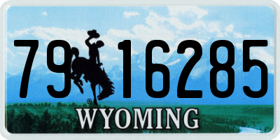 WY license plate 7916285