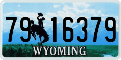 WY license plate 7916379