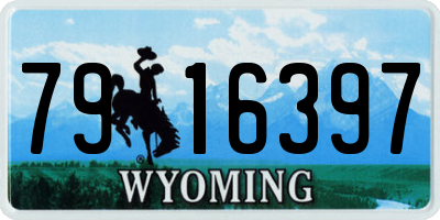 WY license plate 7916397
