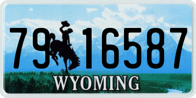 WY license plate 7916587