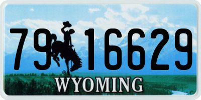 WY license plate 7916629