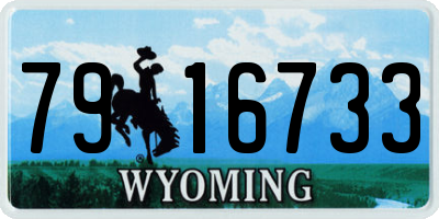 WY license plate 7916733