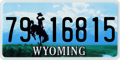 WY license plate 7916815