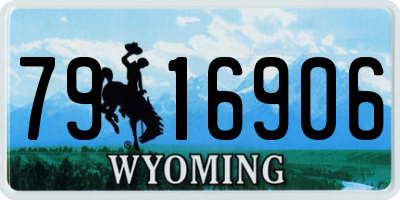 WY license plate 7916906