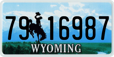 WY license plate 7916987