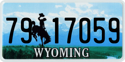 WY license plate 7917059