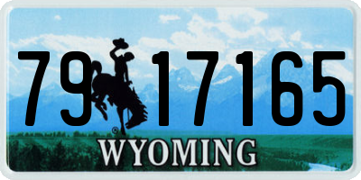 WY license plate 7917165