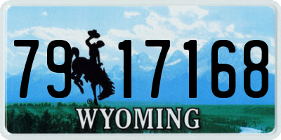 WY license plate 7917168