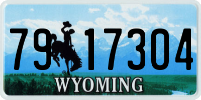 WY license plate 7917304