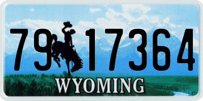 WY license plate 7917364
