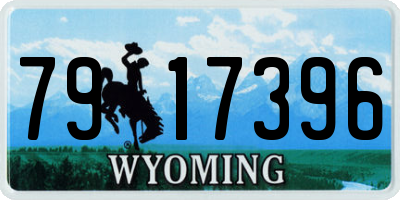 WY license plate 7917396