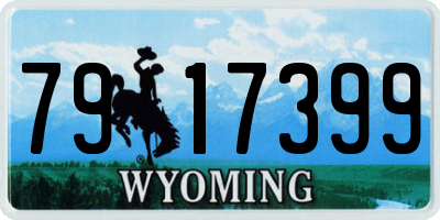 WY license plate 7917399