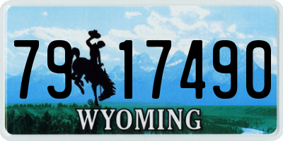 WY license plate 7917490