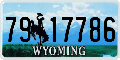 WY license plate 7917786