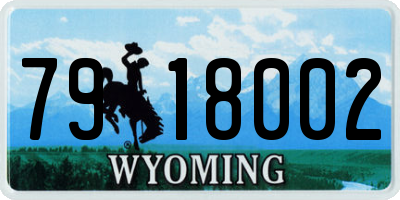 WY license plate 7918002