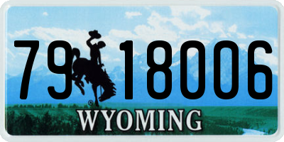 WY license plate 7918006