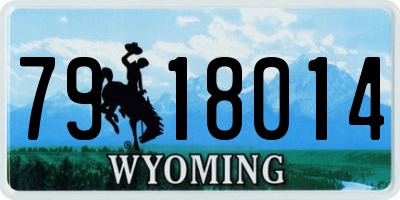 WY license plate 7918014