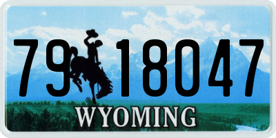 WY license plate 7918047