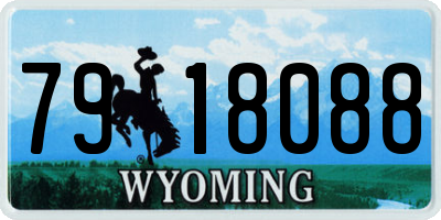 WY license plate 7918088