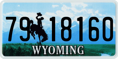 WY license plate 7918160