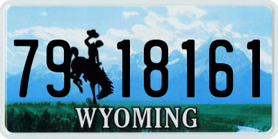 WY license plate 7918161