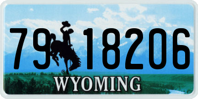 WY license plate 7918206