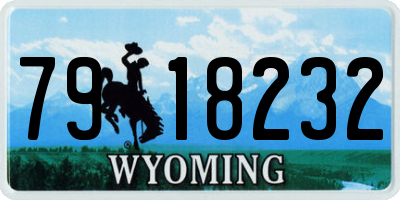 WY license plate 7918232
