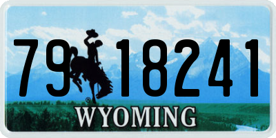 WY license plate 7918241