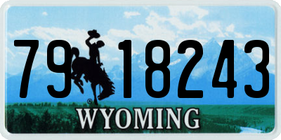 WY license plate 7918243