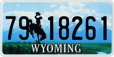 WY license plate 7918261