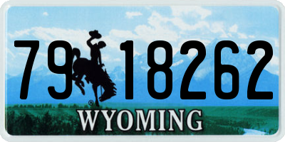 WY license plate 7918262
